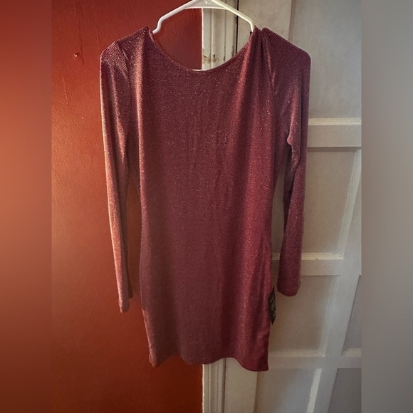Lulus Gift of Love Red and Silver Backless Long Sleeve Bodycon Dress - Picture 15 of 16
